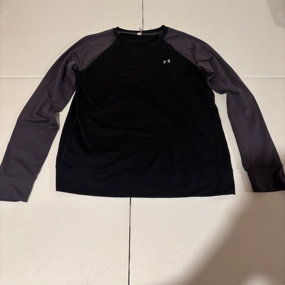 Under Armour Black Gray Long Sleeve Athletic Tee Men’s Size M